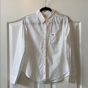 Hollister White Button Up Shirt
